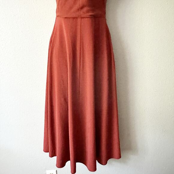 ATHLETA Winona Knit Midi Support Dress Sleeveless Russet Brown Women's Size XS - Picture 4 of 15